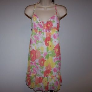 Aeropostale Floral Halter Dress Junior Medium